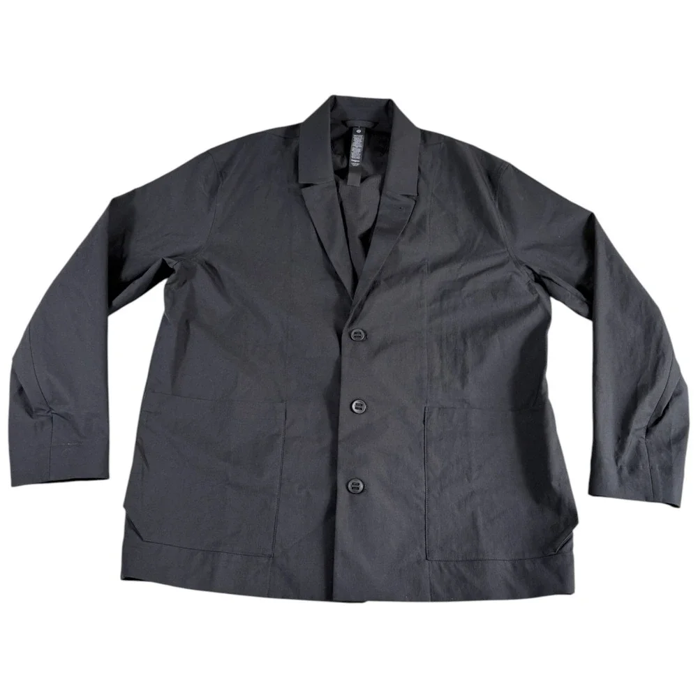 Lululemon New Venture Blazer Jacket Mens L Black Premium Lightweight Notch Lapel